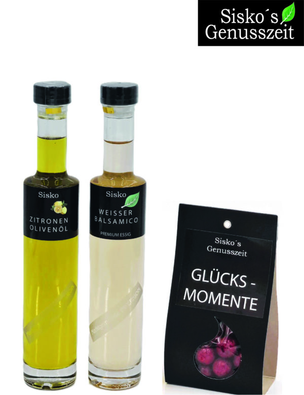 Sisko Genusszeit Zitronen Olivenöl oder Balsamico Essig mit Schokovarianten
