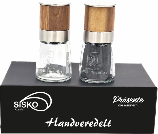 Glas - Salz und Pfeffer Mühle 2er Serie